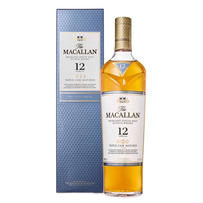Уиски Macallan / Макалън Triple Cask 12 - годишно - 0,700 л.