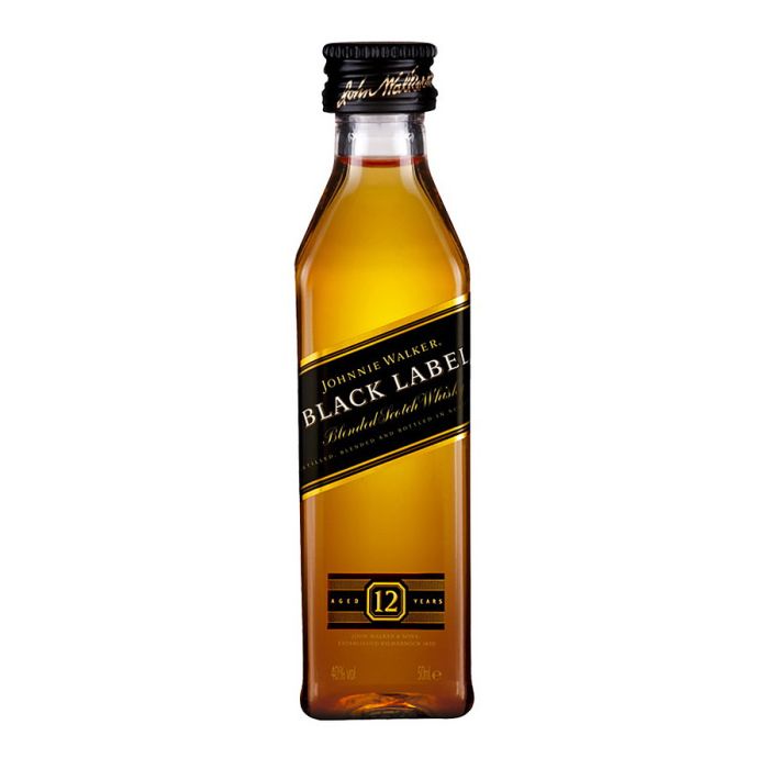 Уиски Johnie Walker / Джони Уокър Black Label 12-годишно - 0,050 л.