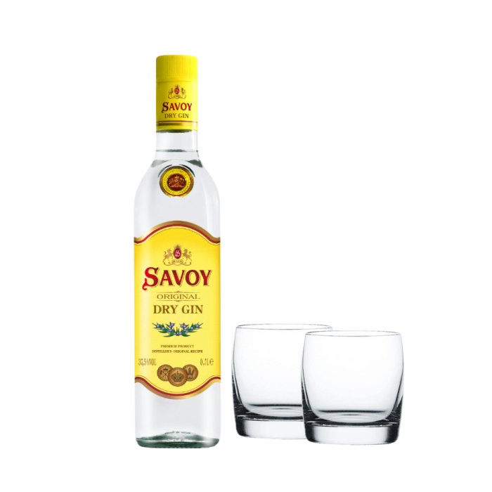 Джин Savoy / Савой + 2 чаши - 0,700 л.