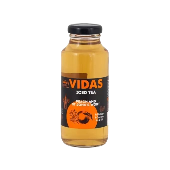 Студен чай Vidas / Видас с Праскова и Жълт Кантарион - 0,250 л.