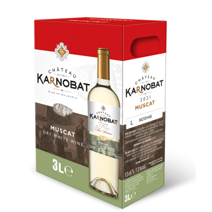 Вино Шато Карнобат Мускат - 3,000 л.