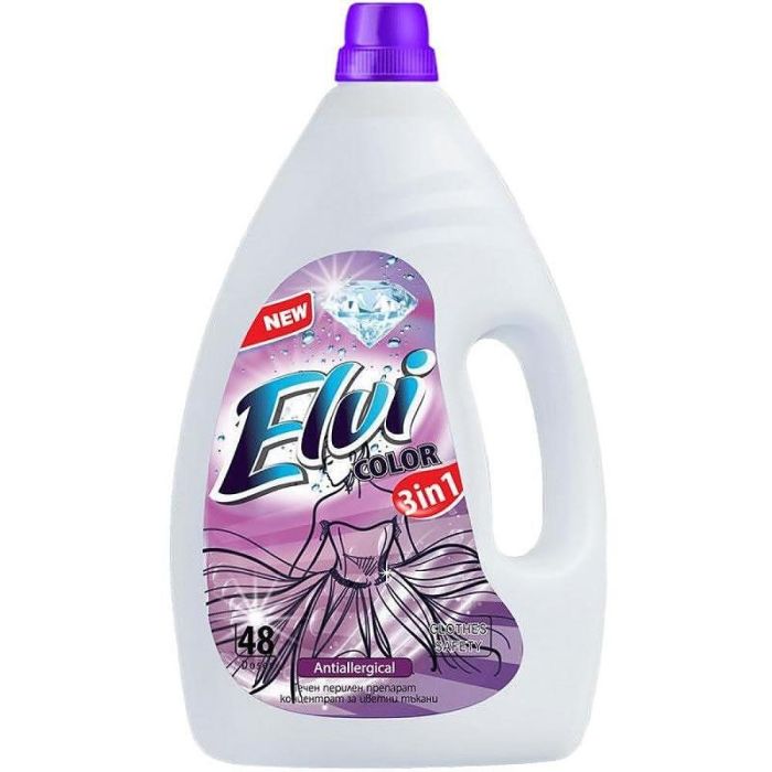 Перилен препарат за цветно пране Elvi / Елви Color - 3,000 л.
