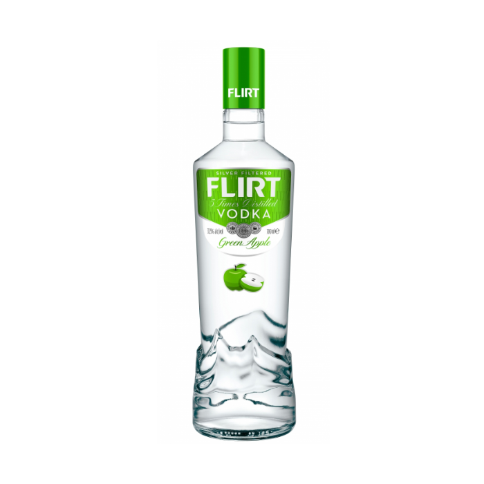 Vodka Flirt / Водка Флирт Зелена Ябълка - 1,000 л.