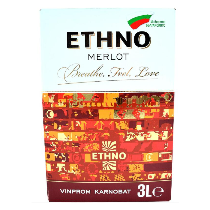 Вино Ethno / Етно Mерло - 3,000 л.