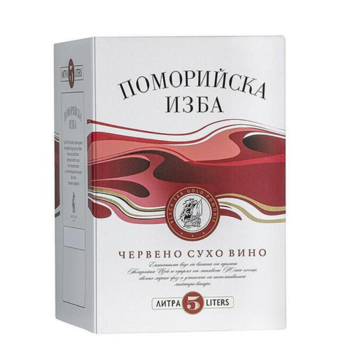 Червено Сухо Вино Поморийска Изба - 5,000 л.