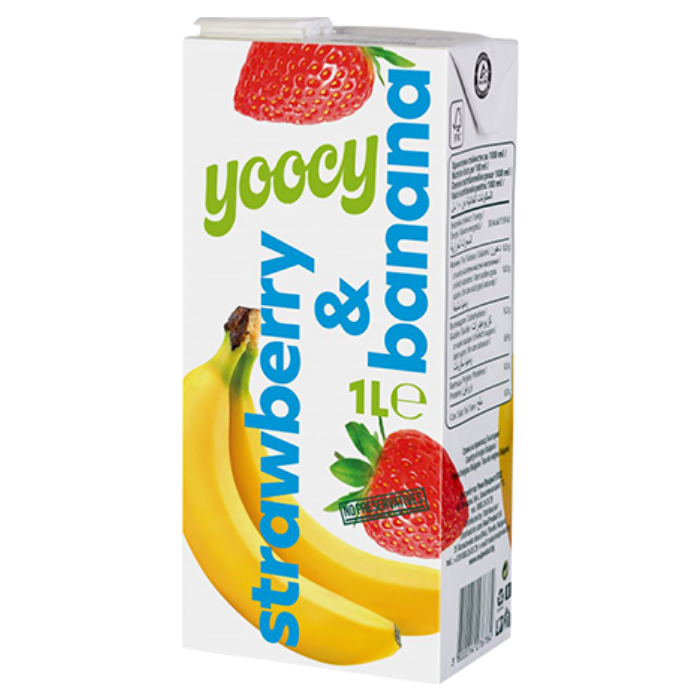 Yoccy / Йоси Плодова Напитка от Ягода и Банан - 1,000 л.