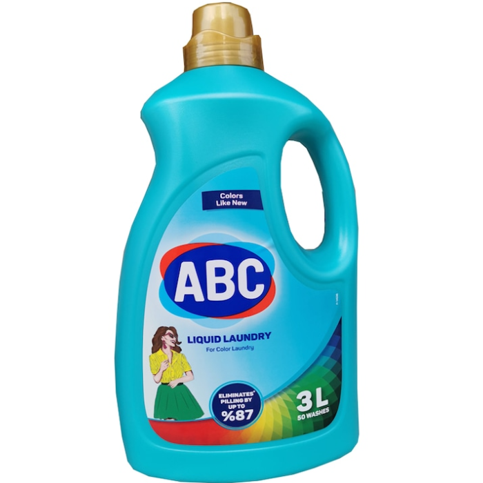 Течен Перилен Препарат ABC (за цветно пране) Син - 3,000 л.