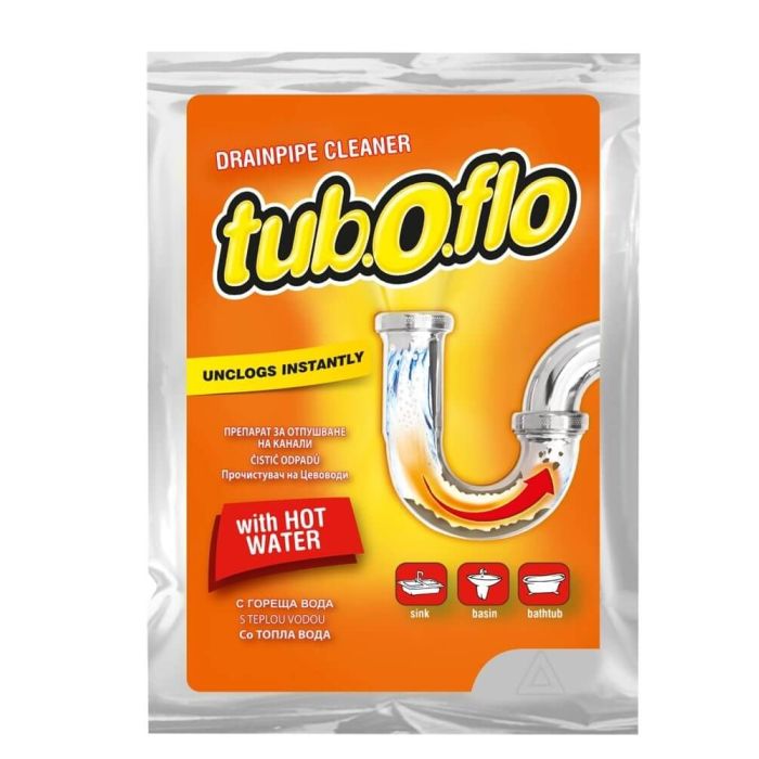 Tuboflo / Тубофло Препарат за Отпушване на Канали - Топла Вода - 100 гр. (10 броя в кутия)