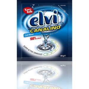 Elvi / Елви Препарат за Почистване на Сифони - Студена Вода - 60 гр. (12 броя в кутия)