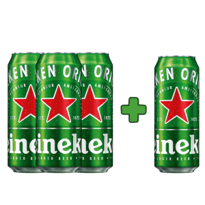 Heineken / Хайнекен (Промо Пак 3+1) - 0,500 л.