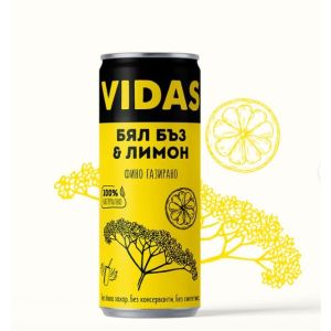 Фино газирана напитка Vidas / Видас Бъз и Лимон КЕН - 0,250 л.
