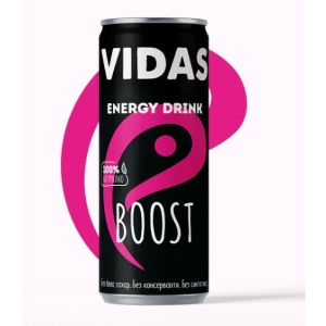 Енергийна напитка Vidas / Видас BOOST КЕН - 0,250 л. 